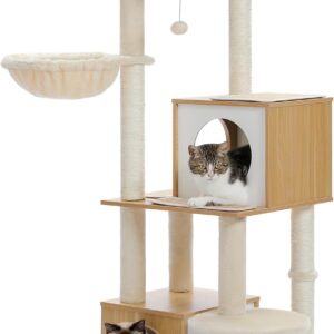 51 Inches Wooden Cat Tower