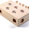 Cat Toys,A Mole Solid Wood Box Interactive Cat Toys,Catch Mice Game