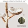 Modern Cat Tree Tower，Wooden Cat Tower,Heavy Duty Cat Trees for Large Cats - Image 2