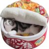 Ramen Noodle cat bed, warm and soft creative pet cat bed