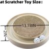 Round Cat Scratcher Pad with Two Cat Scratching Balls,Cat Toy Ball Track - Image 3