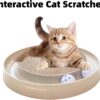 Round Cat Scratcher Pad with Two Cat Scratching Balls,Cat Toy Ball Track - Image 4