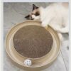 Round Cat Scratcher Pad with Two Cat Scratching Balls,Cat Toy Ball Track - Image 2
