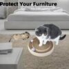 Round Cat Scratcher Pad with Two Cat Scratching Balls,Cat Toy Ball Track - Image 5