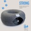 Cat Cave Donut,Cat Nest,3 Toy Balls and Hanging Ball for Play - Image 3