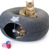 Cat Cave Donut,Cat Nest,3 Toy Balls and Hanging Ball for Play